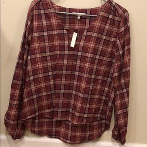 madewell plaid top